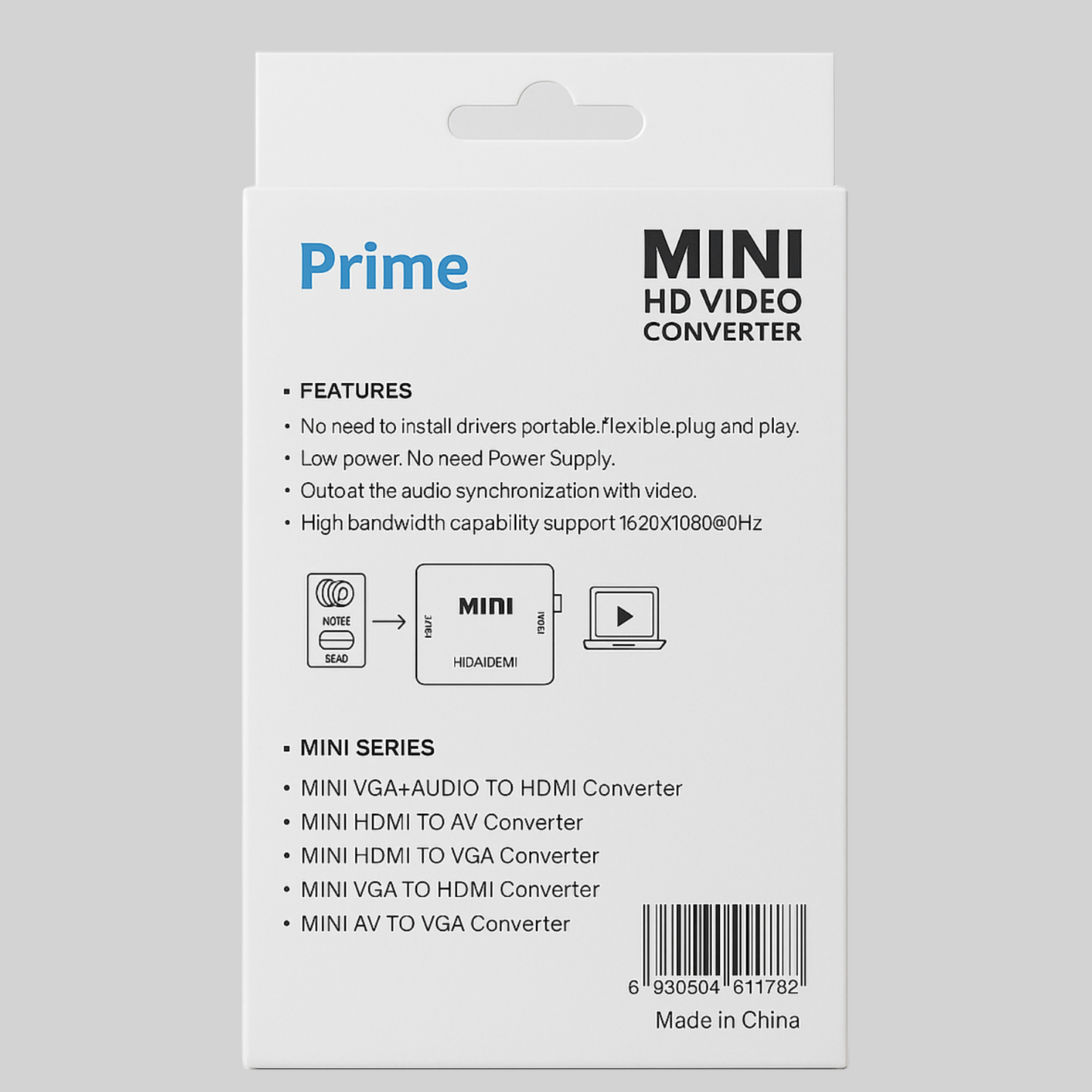 Mini HDMI to AV Converter