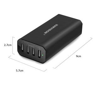 Sumvision 4 Port 36w Mains USB Charger Power IQ Smart Tech