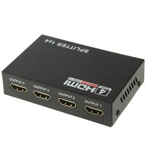 1x4 PORT HDMI Splitter With UK Charger Support 4K