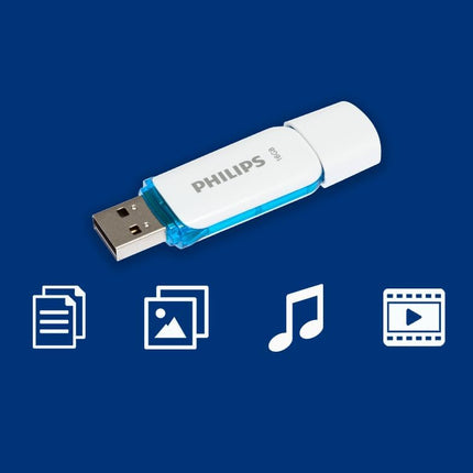 Philips Snow USB 2.0 Flash Drive - 4/8/16/32 GB