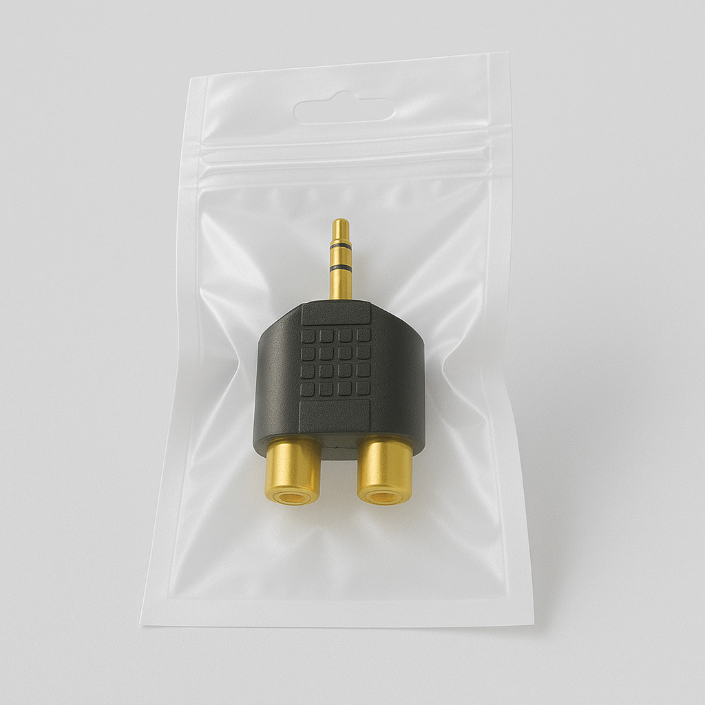 3.5mm Audio Jack to 2 x RCA Phono Adapter