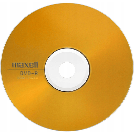 Maxell DVD-R disc on a white background