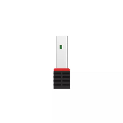Small rectangular device with a white top, red middle, and black bottom on a white background