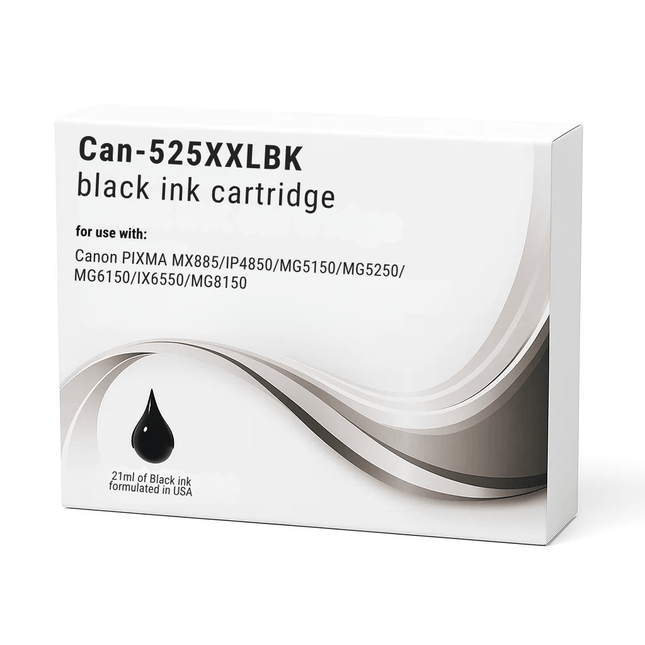 Canon 525XXL/526XXL Compatible Ink Cartridges - High-Capacity & Standard Blacks, 3-Colour Singles & 5-Colour Box Set