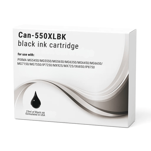 Canon 550XL/551XL Compatible Ink Cartridges - High-Capacity & Standard Blacks, 3-Colour Singles & 5-Colour Box Set