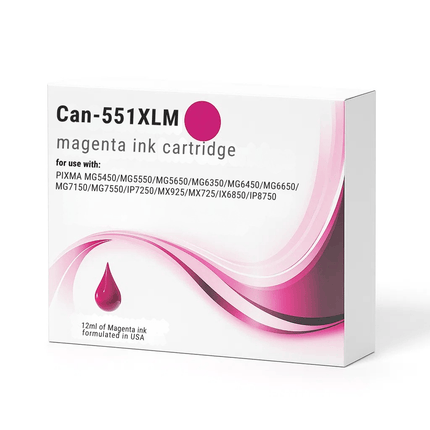 Canon 550XL/551XL Compatible Ink Cartridges - High-Capacity & Standard Blacks, 3-Colour Singles & 5-Colour Box Set