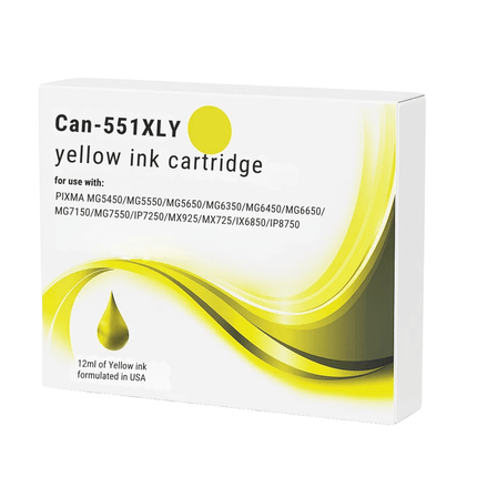 Canon 550XL/551XL Compatible Ink Cartridges - High-Capacity & Standard Blacks, 3-Colour Singles & 5-Colour Box Set