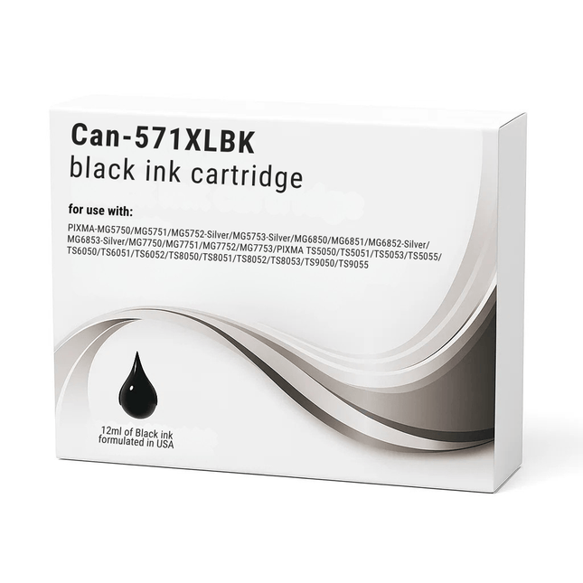 Canon 570XL/571XL Compatible Ink Cartridges - High-Capacity & Standard Blacks, 3-Colour Singles & 5-Colour Box Set
