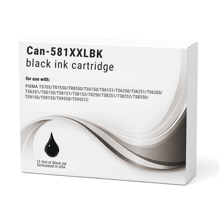 Canon 580XXL/581XXL Compatible Ink Cartridges - High-Capacity & Standard Blacks, 3-Colour Singles & 5-Colour Box Set