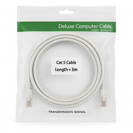 RJ45 CAT 5 Ethernet Network Cable - M to M, 2m to 20m