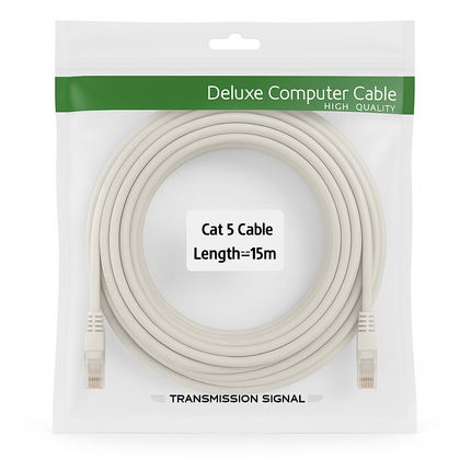 RJ45 CAT 5 Ethernet Network Cable - M to M, 2m to 20m