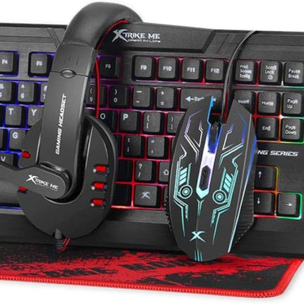 XTrike Me CM-406 4-in-1 Gaming Combo - Keyboard, Mouse, Headset & Pad