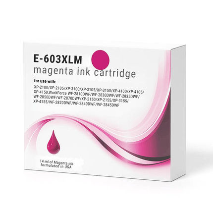 E-603XLM magenta ink cartridge packaging on a white background - For wholesale trade