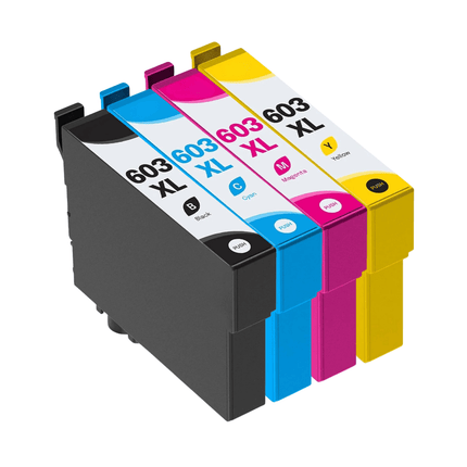Set of ink cartridges with labels indicating '603 XL' on a white background - for wholesale trade