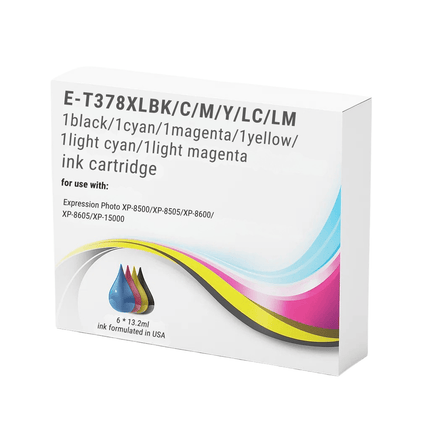 Epson T378XL Compatible Ink Cartridges - High Yield 6-Colour Set & Singles