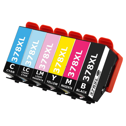 Epson T378XL Compatible Ink Cartridges - High Yield 6-Colour Set & Singles