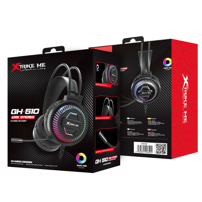 XTrike Me GH-510 USB 7.1 Gaming Headset - RGB, 50mm Drivers