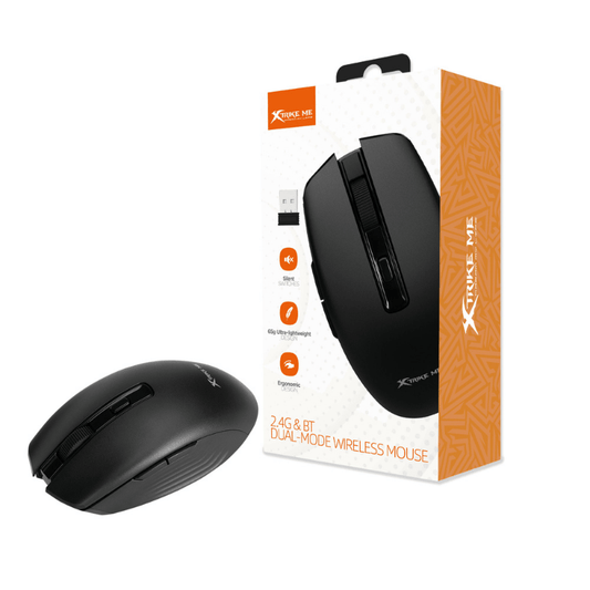 XTrike Me GW-224 Wireless Mouse - 2.4G, 6 Buttons, 1000 DPI, Black