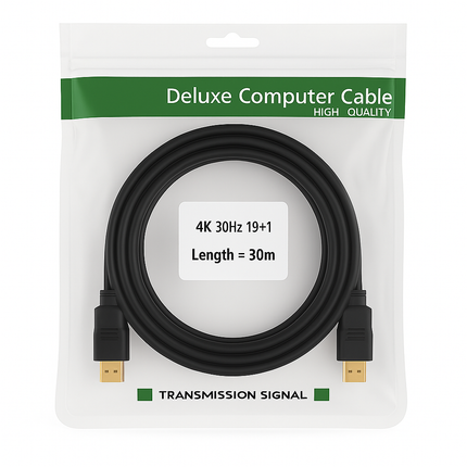 HDMI 1.4 Cable - 4K 30Hz Gold Plated (1m-30m)