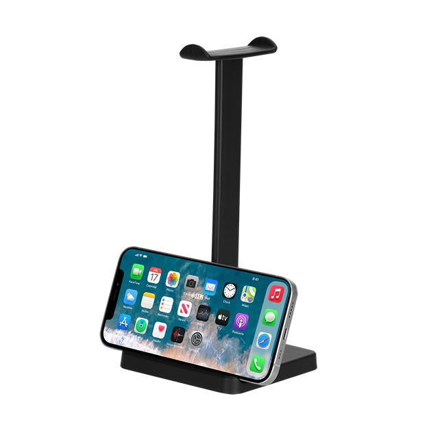 XTrike Me HT-08 BK Headset Stand with Phone Holder - Detachable, Black