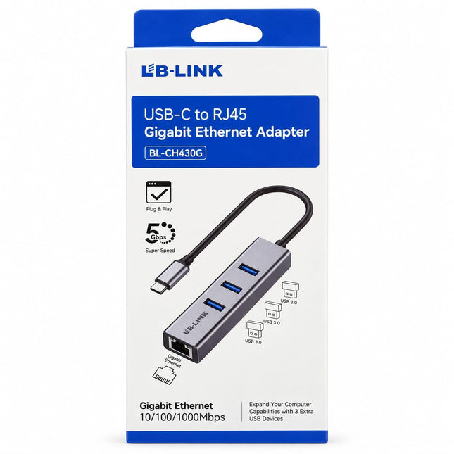 LB-LINK CH430G USB Type-C 4-in-1 Hub with 4K HDMI, 60W PD and USB 3.0