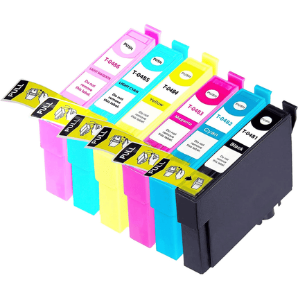 Epson T048 Compatible Ink Cartridges - High-Capacity 6-Colour Set & Singles