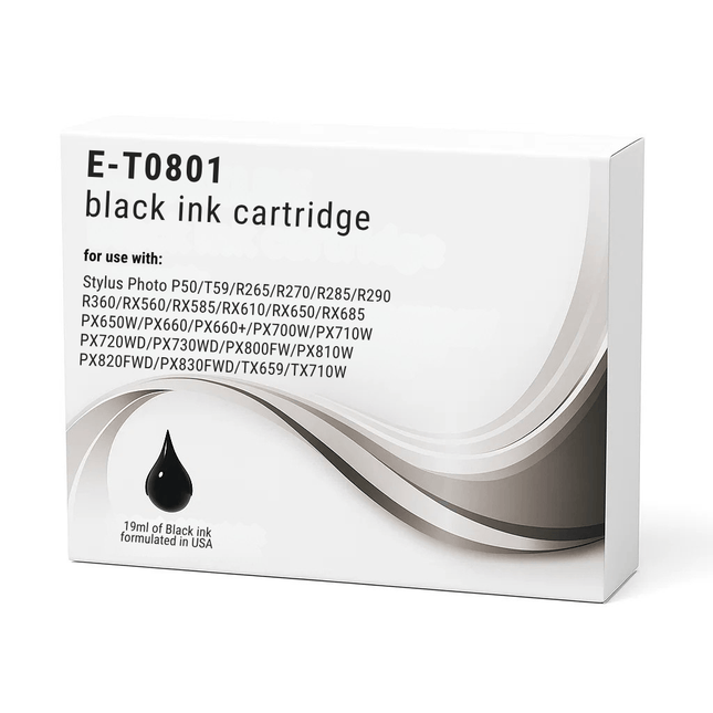 Epson T080 Compatible Ink Cartridges - High-Capacity 6-Colour Set & Singles