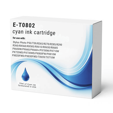 Epson T080 Compatible Ink Cartridges - High-Capacity 6-Colour Set & Singles