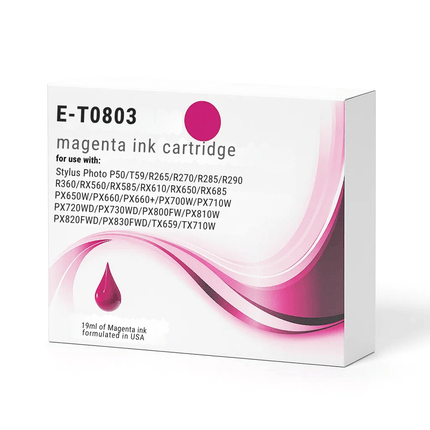 Epson T080 Compatible Ink Cartridges - High-Capacity 6-Colour Set & Singles