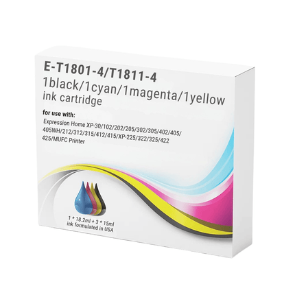 Epson T180/T181 Compatible Ink Bottles - High-Capacity Singles & 4-Colour Box Set