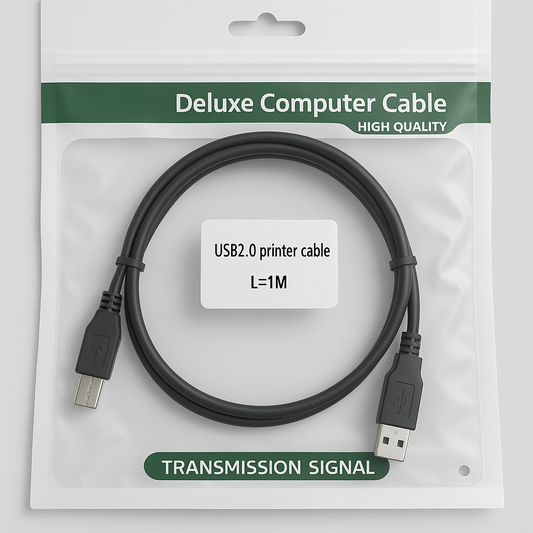 USB 2.0 Type A (Male) to Type B (Male) Printer Cable