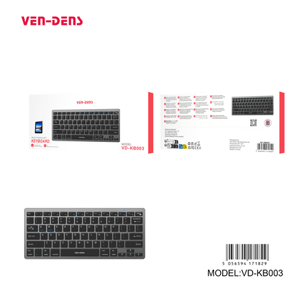 Ven Dens Multi-Platform Bluetooth Keyboard - VD-KB003