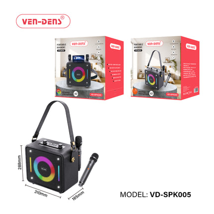 Ven Dens Portable Karaoke Speaker + 2 Wireless Mics (SPK005)