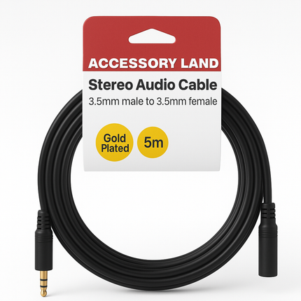 3.5mm Stereo Extension Cable - 1m to 10m - Hang