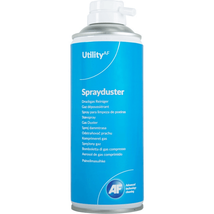 Sprayduster can with blue label on a white background - for wholesale trade