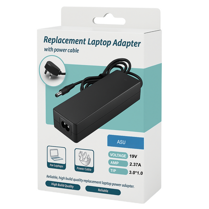 Asus Compatible Laptop Charger - 19V 2.37A 45W, 3.0x1.0mm Tip