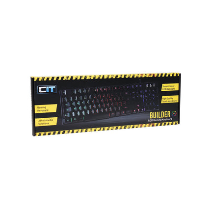 CiT Builder Full Size RGB Gaming Keyboard - UK Layout, USB