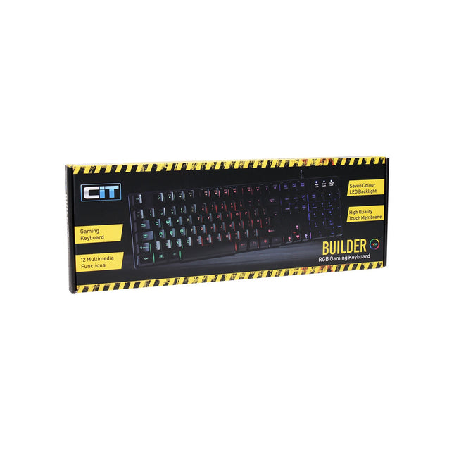 CiT Builder Full Size RGB Gaming Keyboard - UK Layout, USB