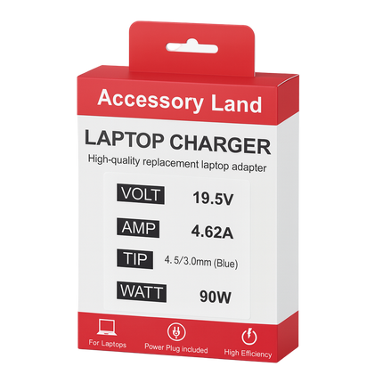 HP Blue Tip Compatible Charger - 19.5V 4.62A 4.5x3.0, 90W - eSunrise Wholesale