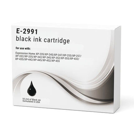 29XL. Box of black ink cartridge with text on a white background - for wholesale trade