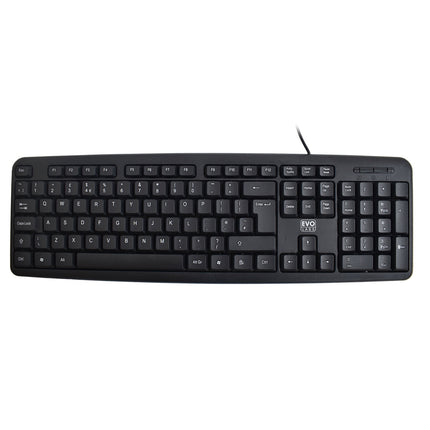 Evo Labs KD-101LUK Full Size USB Wired Keyboard - UK QWERTY Layout