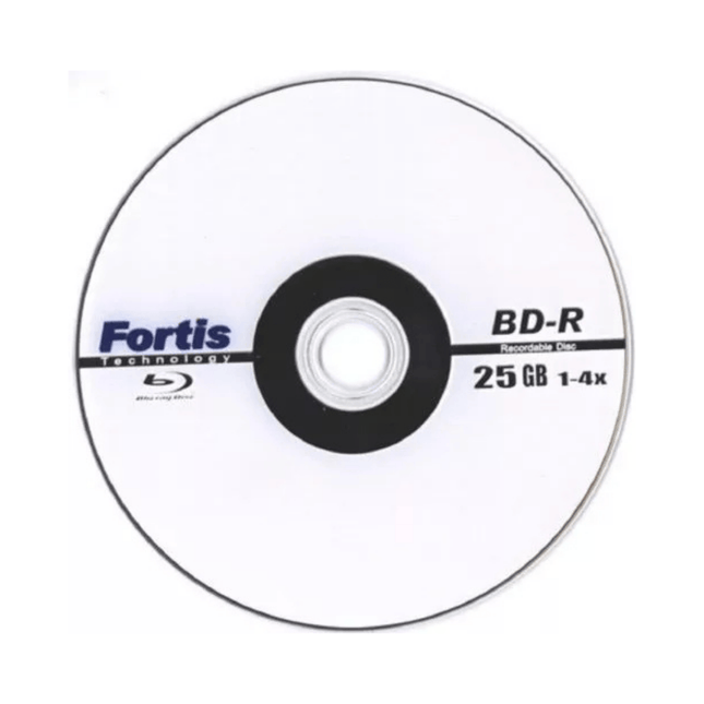 Fortis BD-R disc on a white background