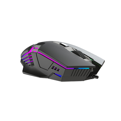 Gaming mouse with RGB lighting on a white background