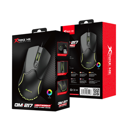 XTrike Me GM-217 Wired Gaming Mouse - 3600 DPI, 7-Colour Lighting