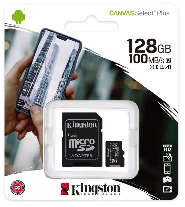 Kingston Canvas Select Plus microSD/microSDHC/SDXC - 16-256GB (A1)