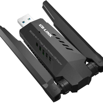 LB-LINK BE6500 Wi-Fi 7 Tri-Band High-Speed Wireless USB Adapter with 6GHz Support