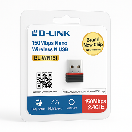 LB-LINK 150Mbps Nano USB Wi-Fi Adapter - Wireless N 2.4GHz