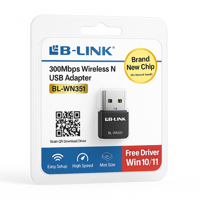 LB-LINK BL-WN351 300Mbps USB Wi-Fi Adapter - 802.11n Wireless Dongle