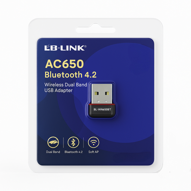 LB-LINK AC650 Dual Band USB Wi-Fi & Bluetooth 4.2 Adapter