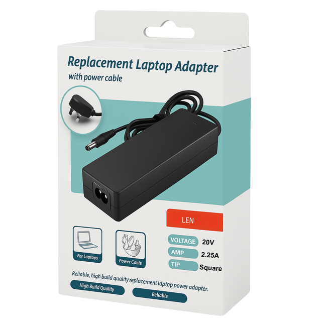 Lenovo Compatible Laptop Charger - 45W 20V 2.25A 11x4.6mm USB Square Tip